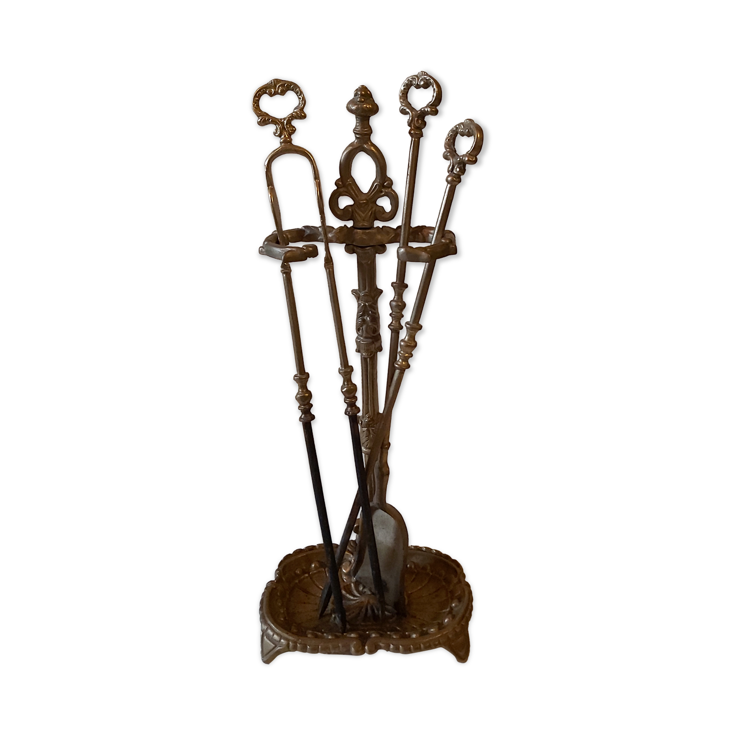 Bronze fireplace servant