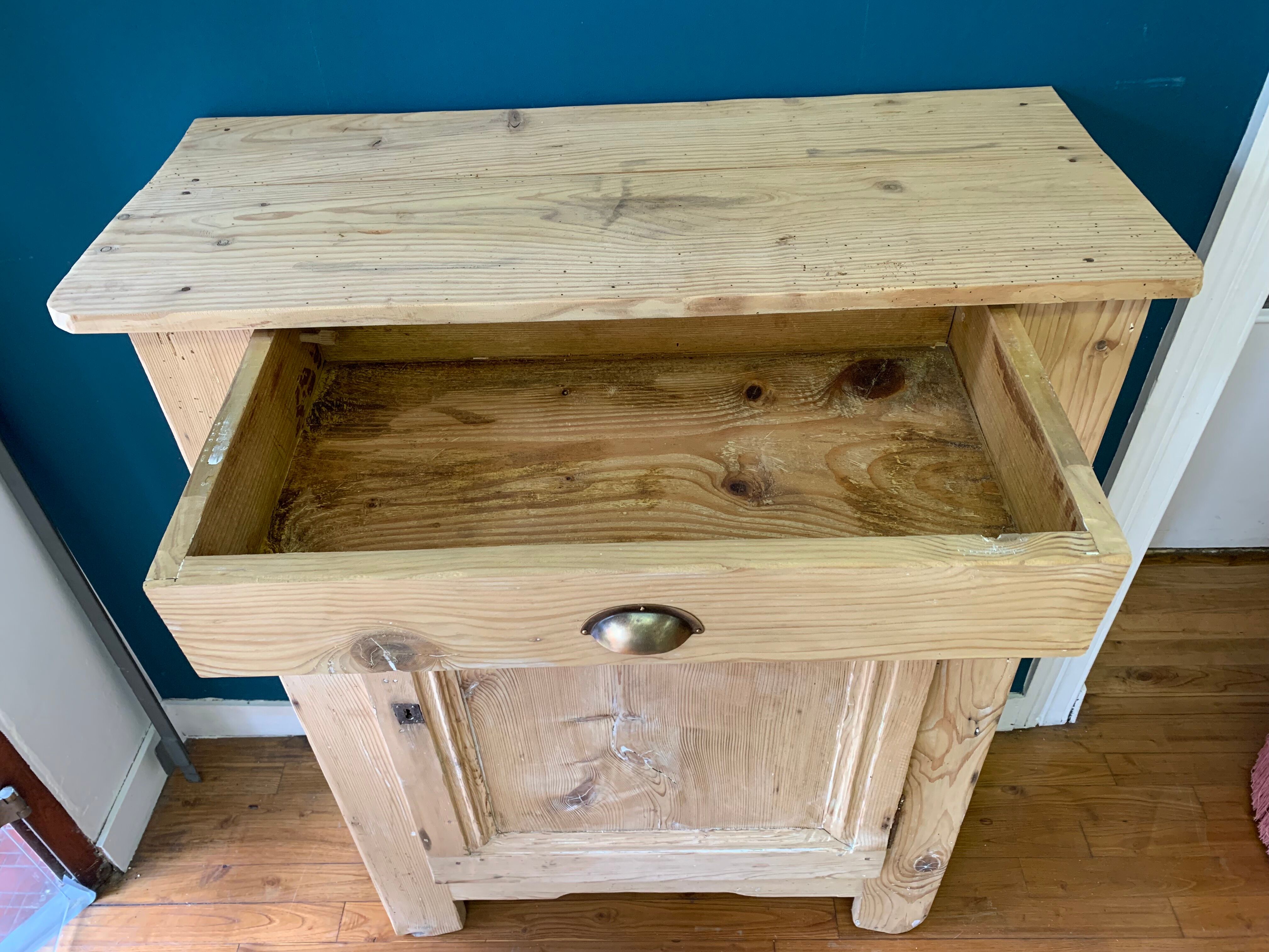 Old weathered wooden jam maker