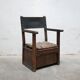 Fauteuil coffre en bois, XIX ème