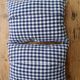 Set of 2 vintage cushions, blue gingham