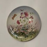Grand plat fleuri Sarreguemines ancien