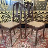 2 chaises Louis XVI en acajou