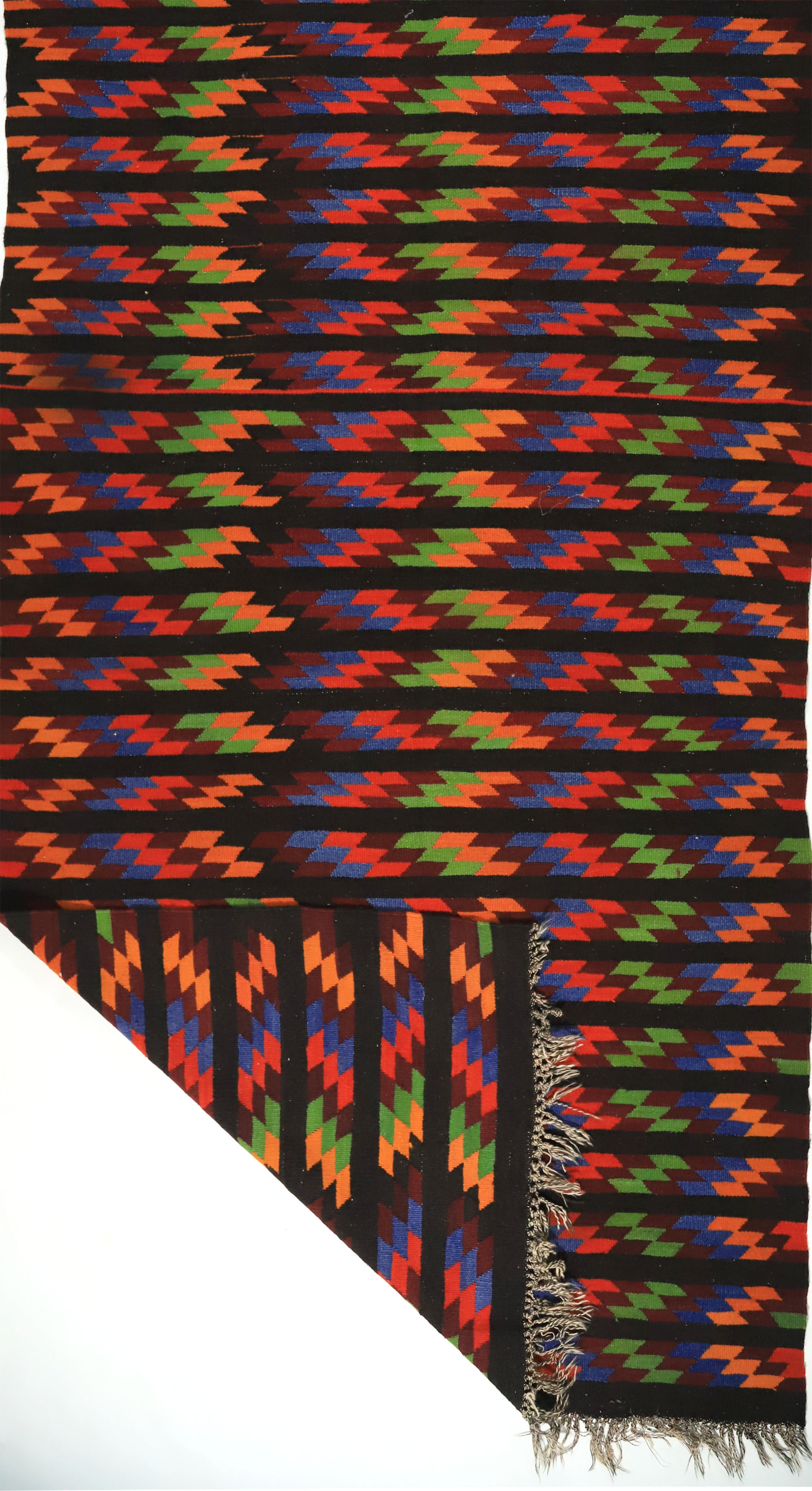 Anatolian handmade kilim rug 371 cm x 182 cm