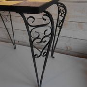 Table d'appoint en fer forgé vintage