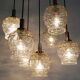 cascade PENDANT LIGHT - 7 shades - bubble glass and chrome - 1960/70s