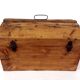 Rare old trunk chest with vintage handle