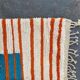 Tapis en laine pure fait main artisanale traditionnelle taille 100 x 200 cm