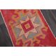 Vintage Turkish Hand-Knotted Wool Cotton Red Runner Rug 88x299