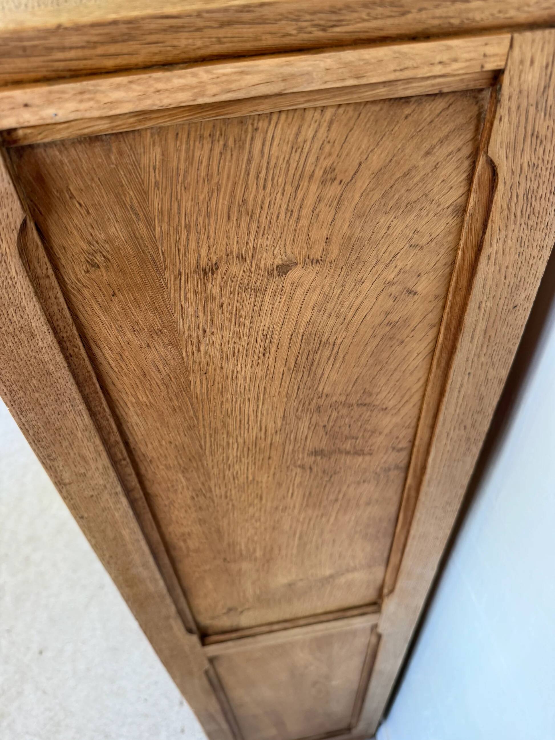 Vintage wooden secretary desk in the style of a professional piece of furniture