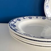 Set of 5 old earthenware plates Céranord St Amand - Made in France
