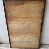 Large art deco mirror in varnished oak