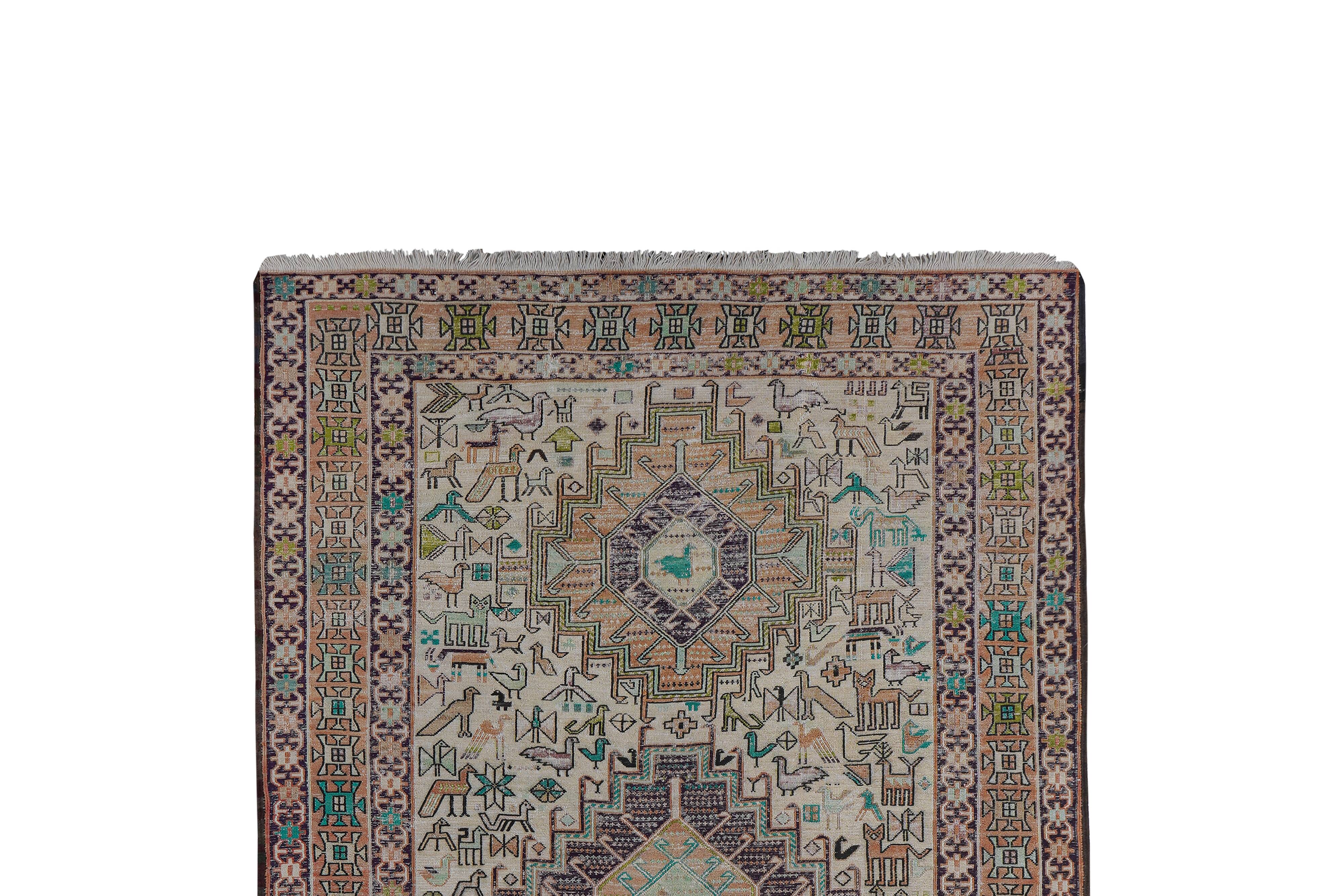 Vintage Turkish Oushak Handwoven Rug 117x181 cm