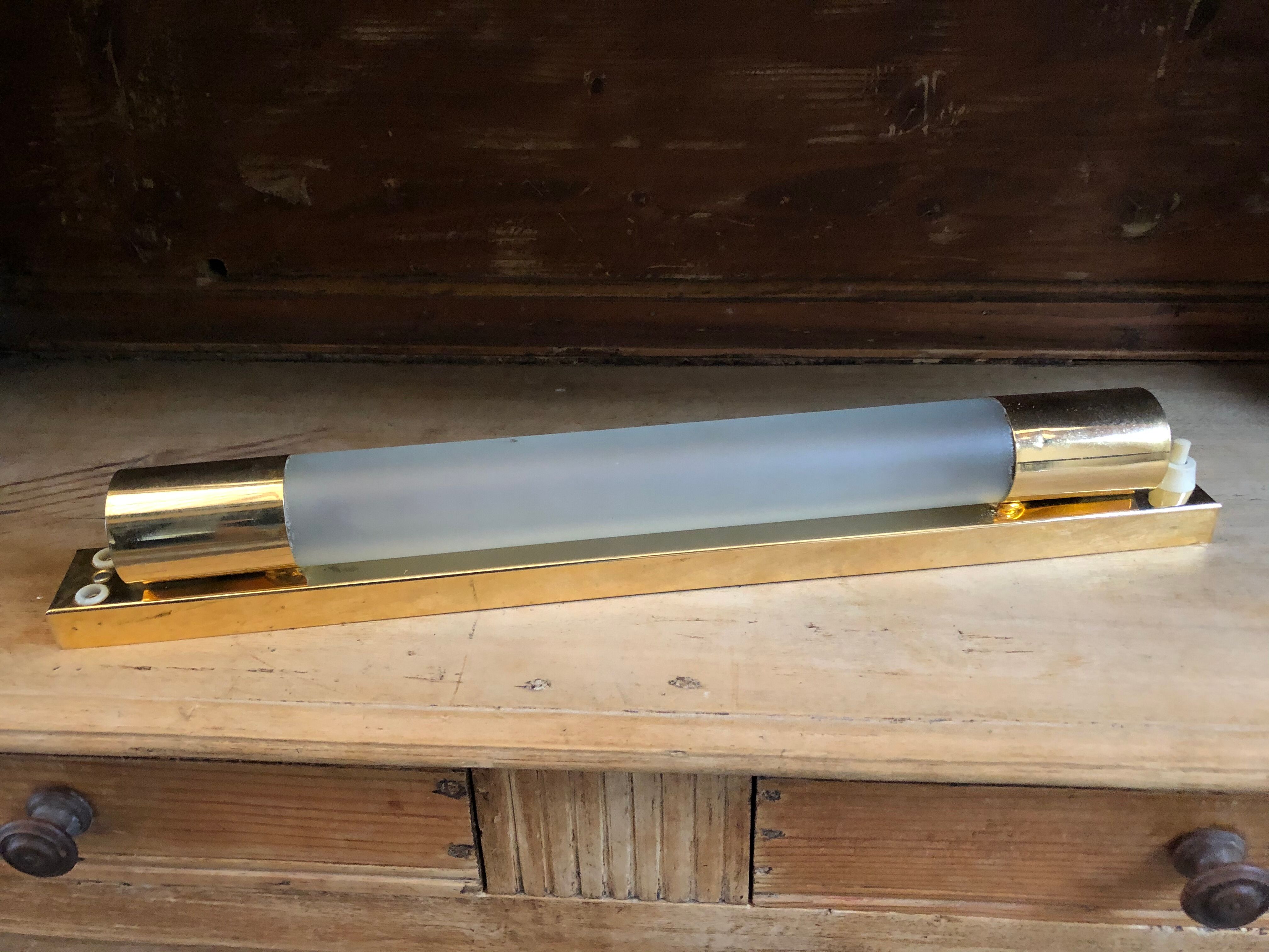 Vintage neon wall lamp 60 Stores Reunited massive brass