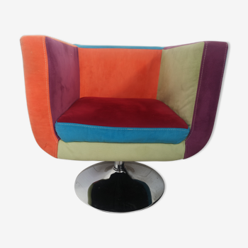 Fauteuil pivotant multicolore