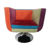 Fauteuil pivotant multicolore