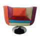 Multicolors swivel armchair