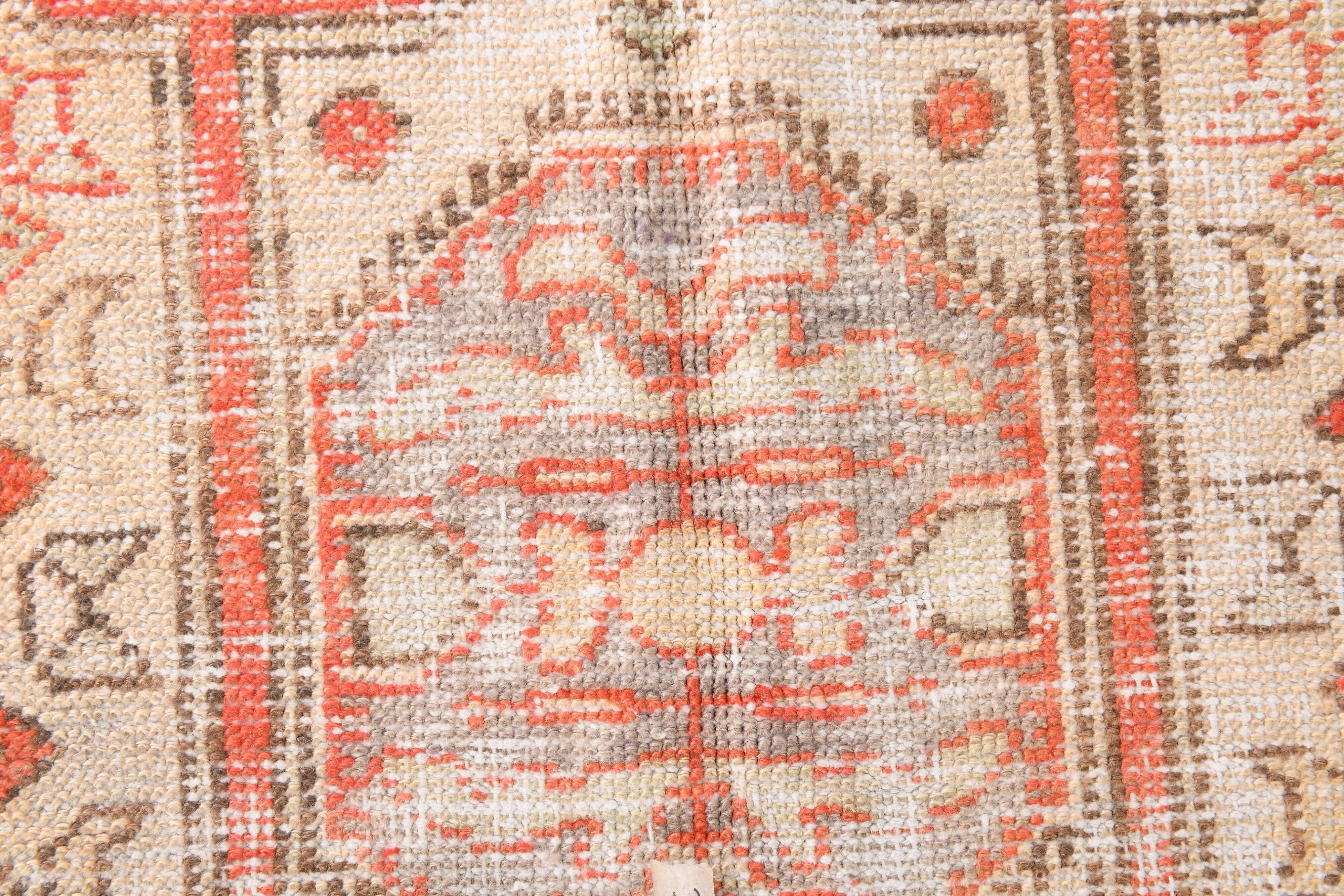 5x8 Red Geometric Tribal Turkish Vintage Rug, 141x240Cm