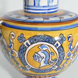 Large Hand-Painted Ceramic Double Handled Vases,  France, Set of 2