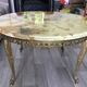 Accent coffee table in marble and brass
