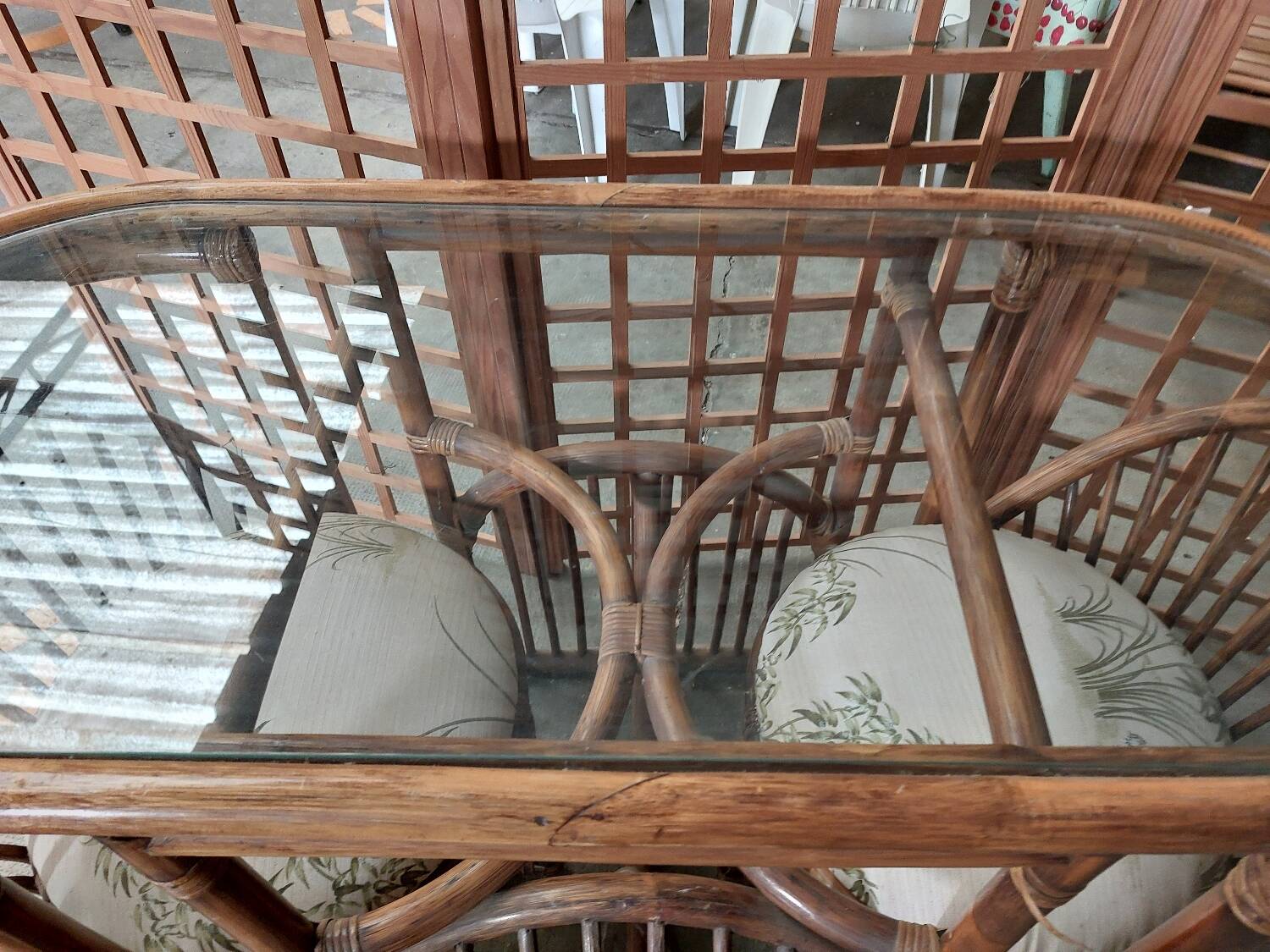 Vintage rattan garden furniture