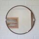 Vintage 1970s Round Wall Mirror / Attributed To Allibert / Space Age Bathroom Mirror