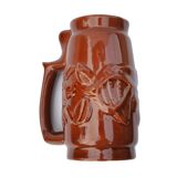 Ceramic brown mug, SPiLA Bolesławiec, Poland, 1970s.