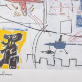 Jean-Michel Basquiat. Numbered color silkscreen print. 1990s.