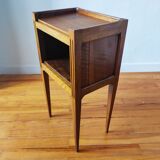 Antique walnut bedside table in the Directoire style