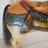 Wooden merry-go-round horse or fairground carousel