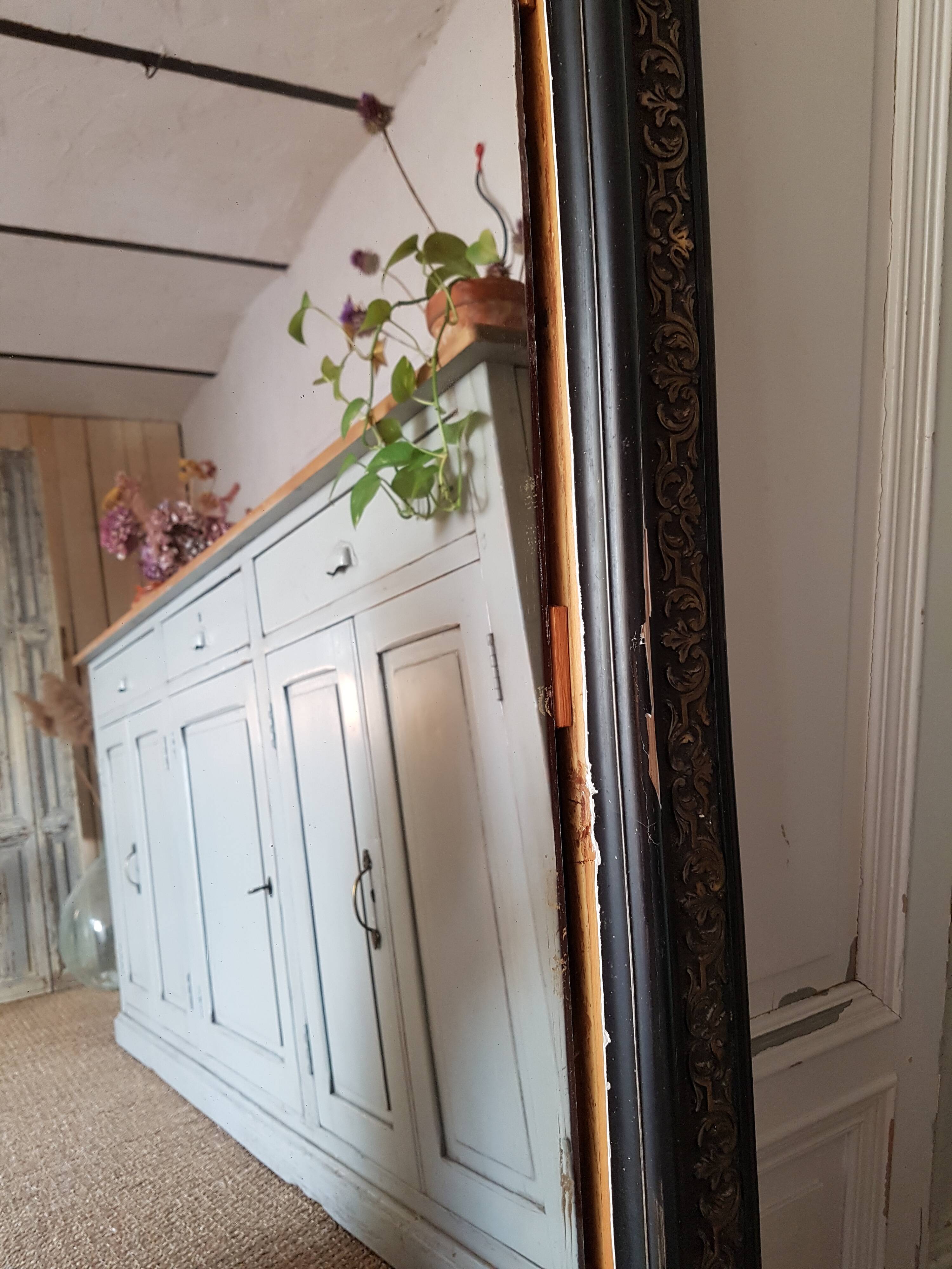 Black mirror Louis Philippe style, 104x79 cm