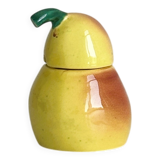 Salière en forme de poire en céramique jaune