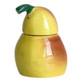 Salière en forme de poire en céramique jaune