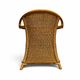 2 x wicker and bamboo patio chair / 1980s / faux suede / alcantara