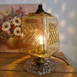 Amber yellow table lamp