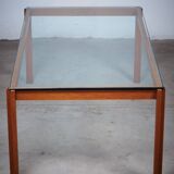 Teak and Glass Coffee Table, Denmark, 1960s