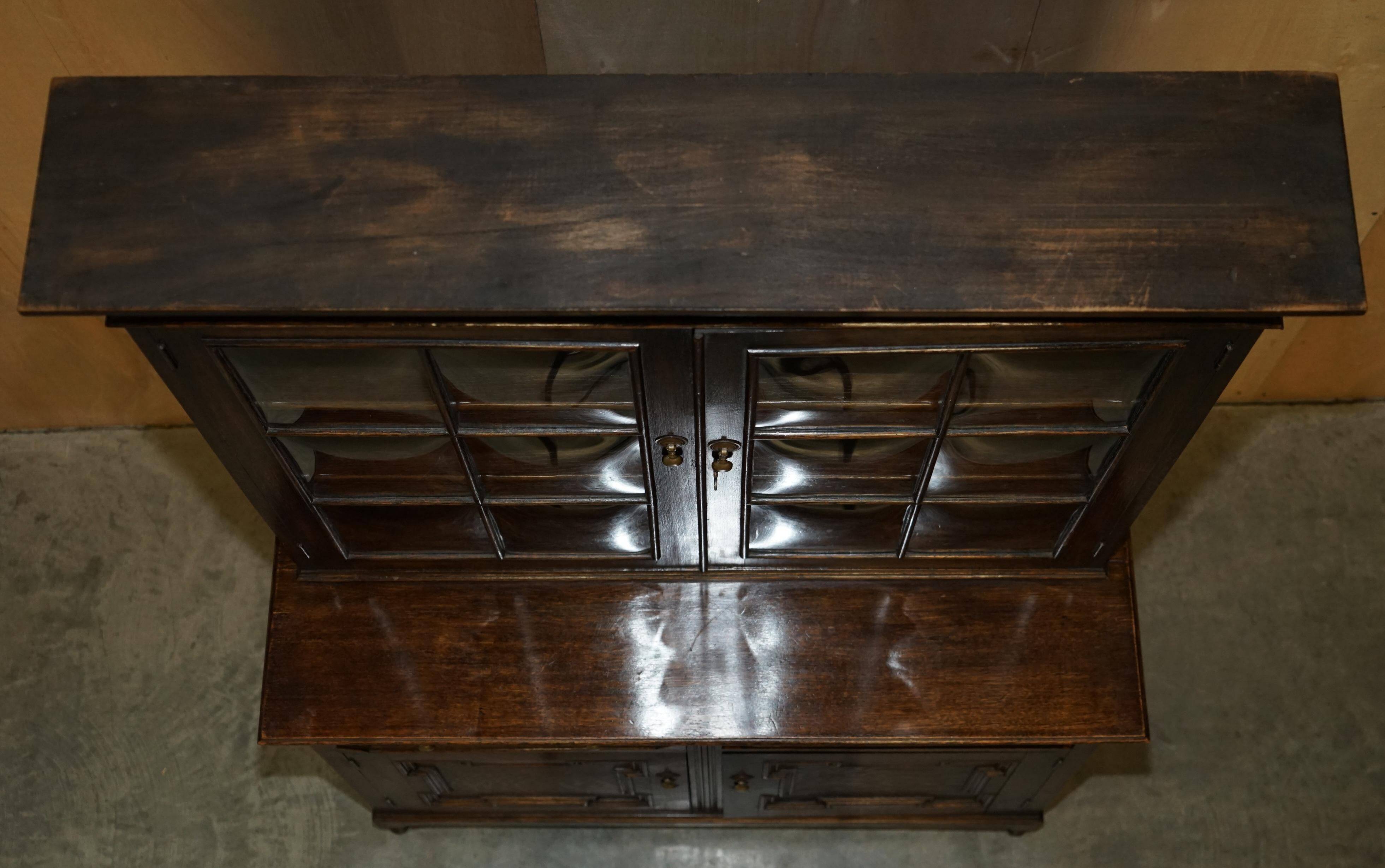 Jacobean Revival library in carved oak