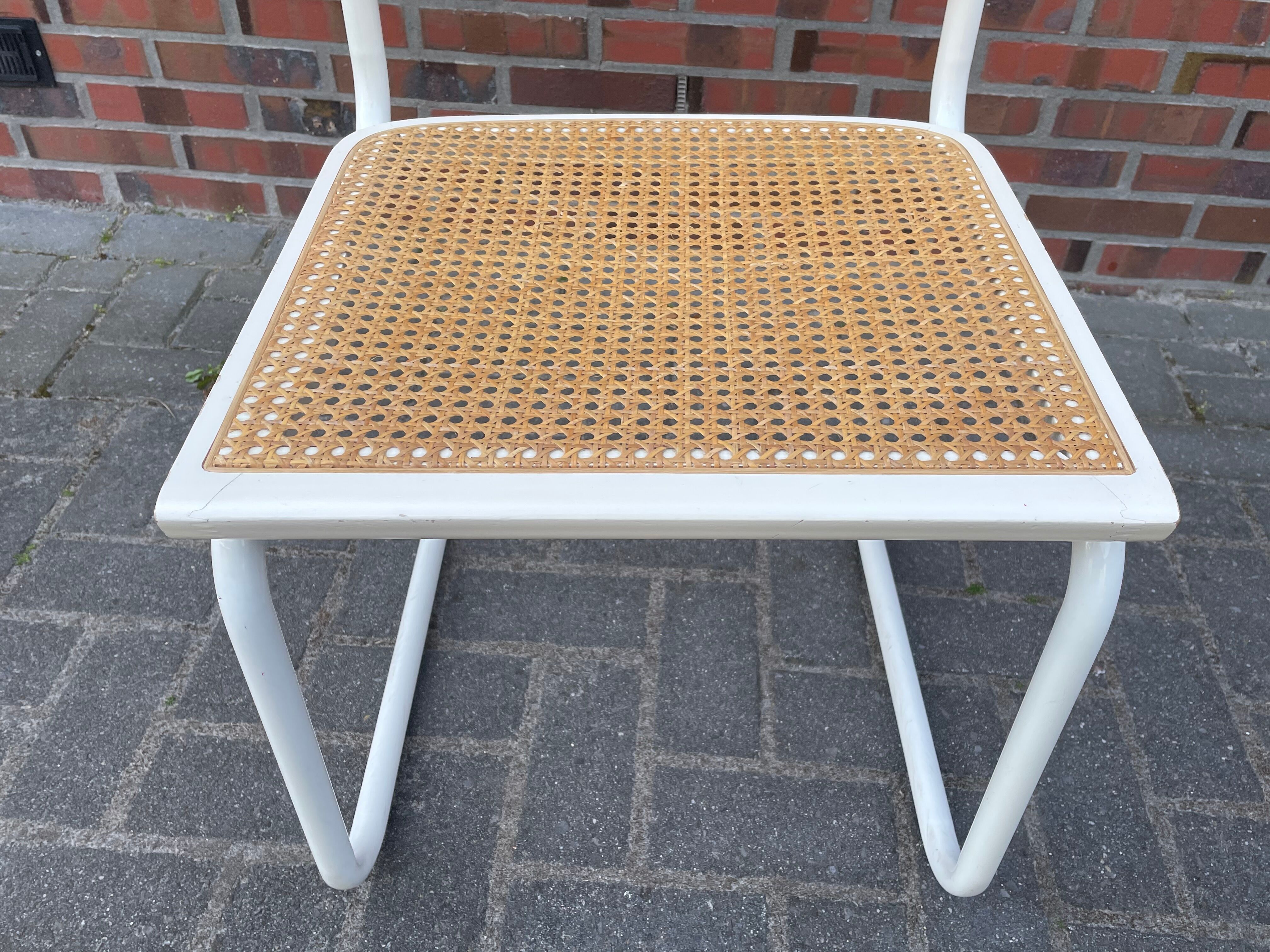 Cesca dining room chair designed by Marcel Breuer