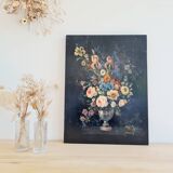 Old painting - bouquet of flowers