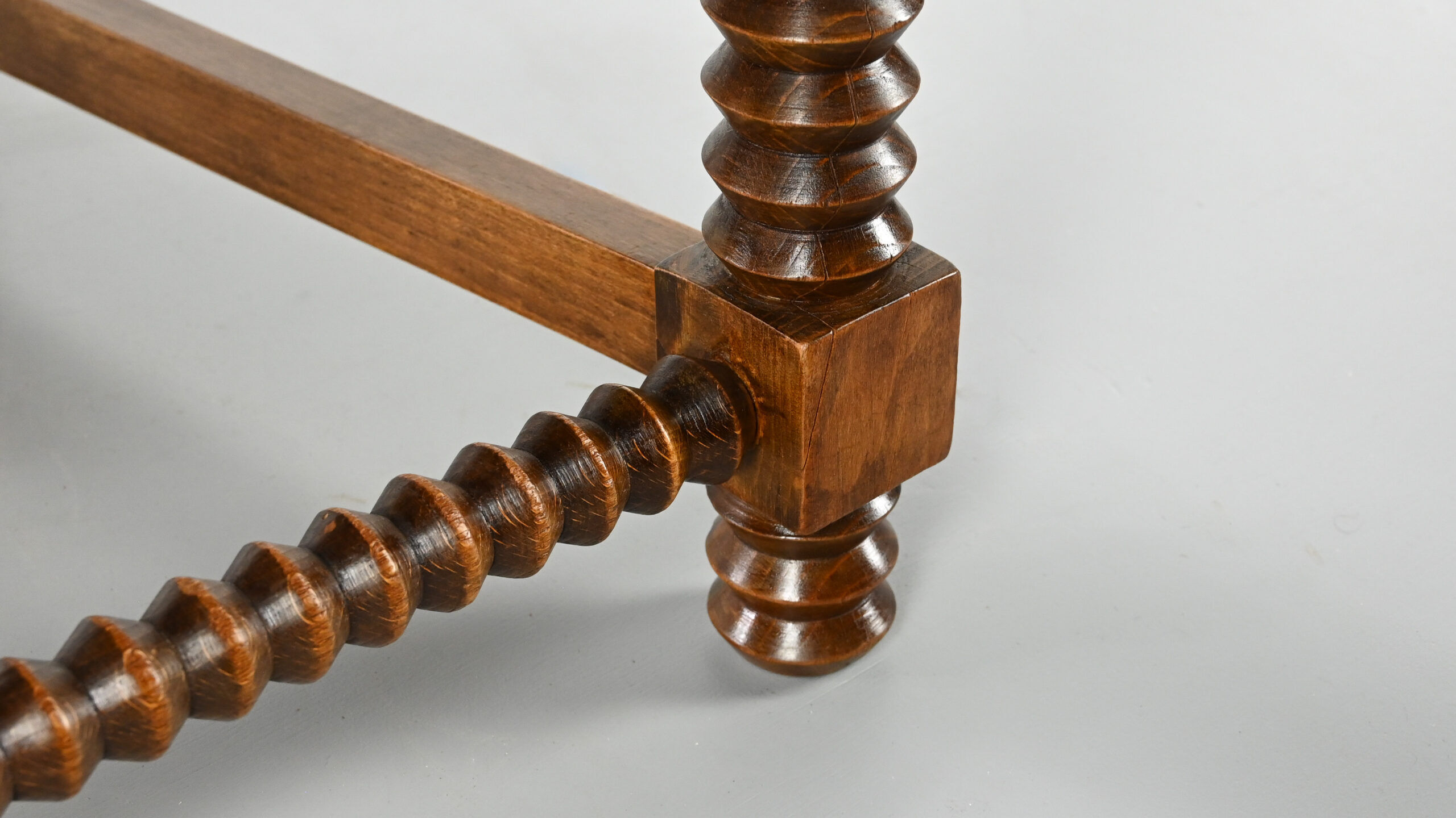 Pair of French armchairs with twisted legs in the style of Charles Dudouyt, France, 1940s.