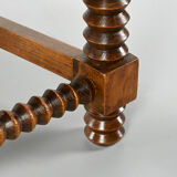 Pair of French armchairs with twisted legs in the style of Charles Dudouyt, France, 1940s.