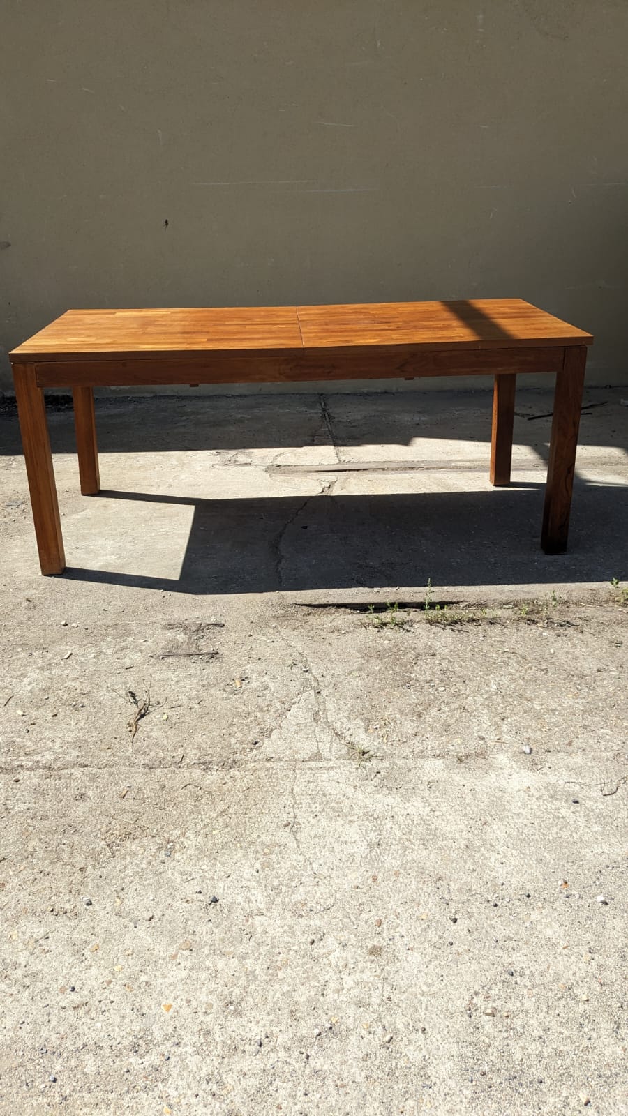 Large dining table with extension