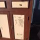 Low Parisian buffet Solid support height two doors 2 drawers