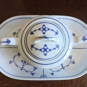 Sugar bowl and porcelain top Jäger Eisenberg - Saxon Blue