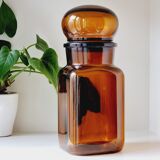 Dark amber glass bottle