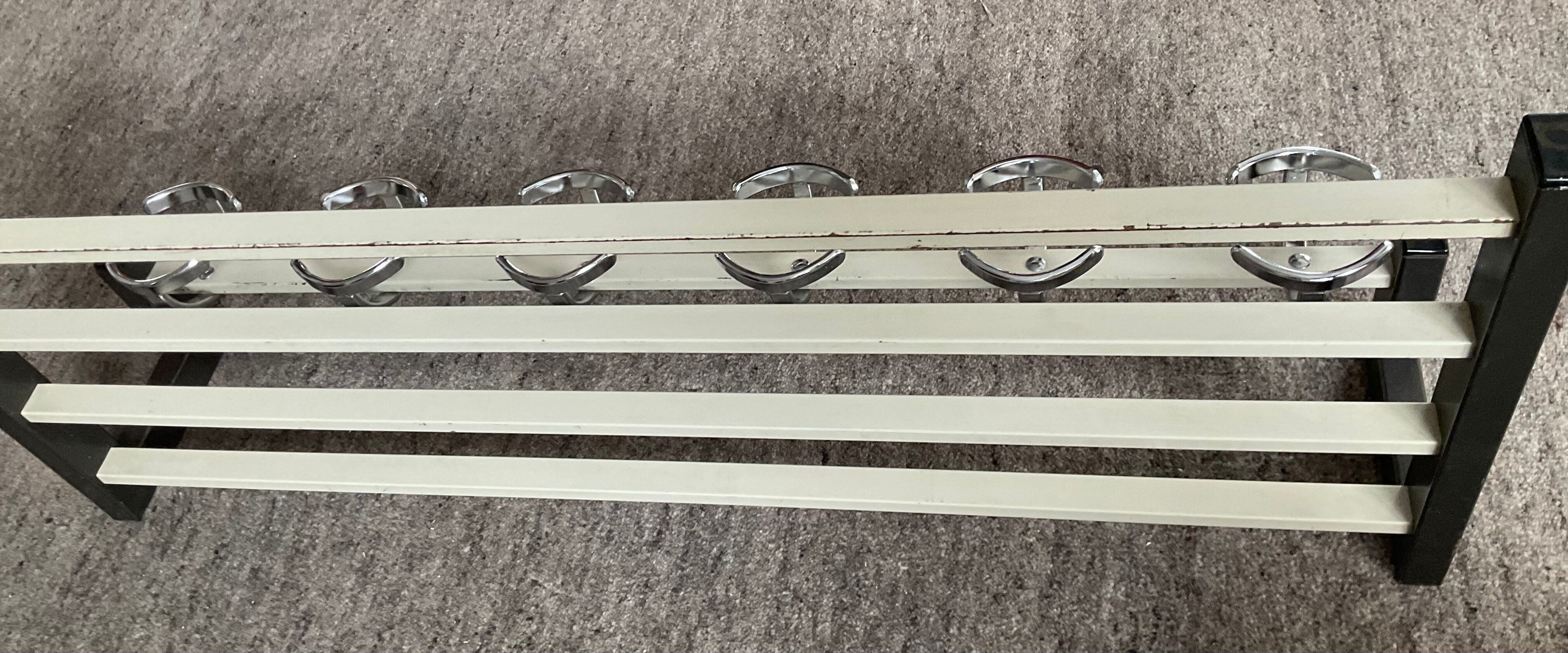 Coat rack wardrobe space age metal 70s