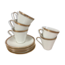 White & gold porcelain coffee cups