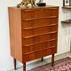 Teak Drawer Cabinet, Denmark 1960s/1970s, VNTG, Mid-C Modern