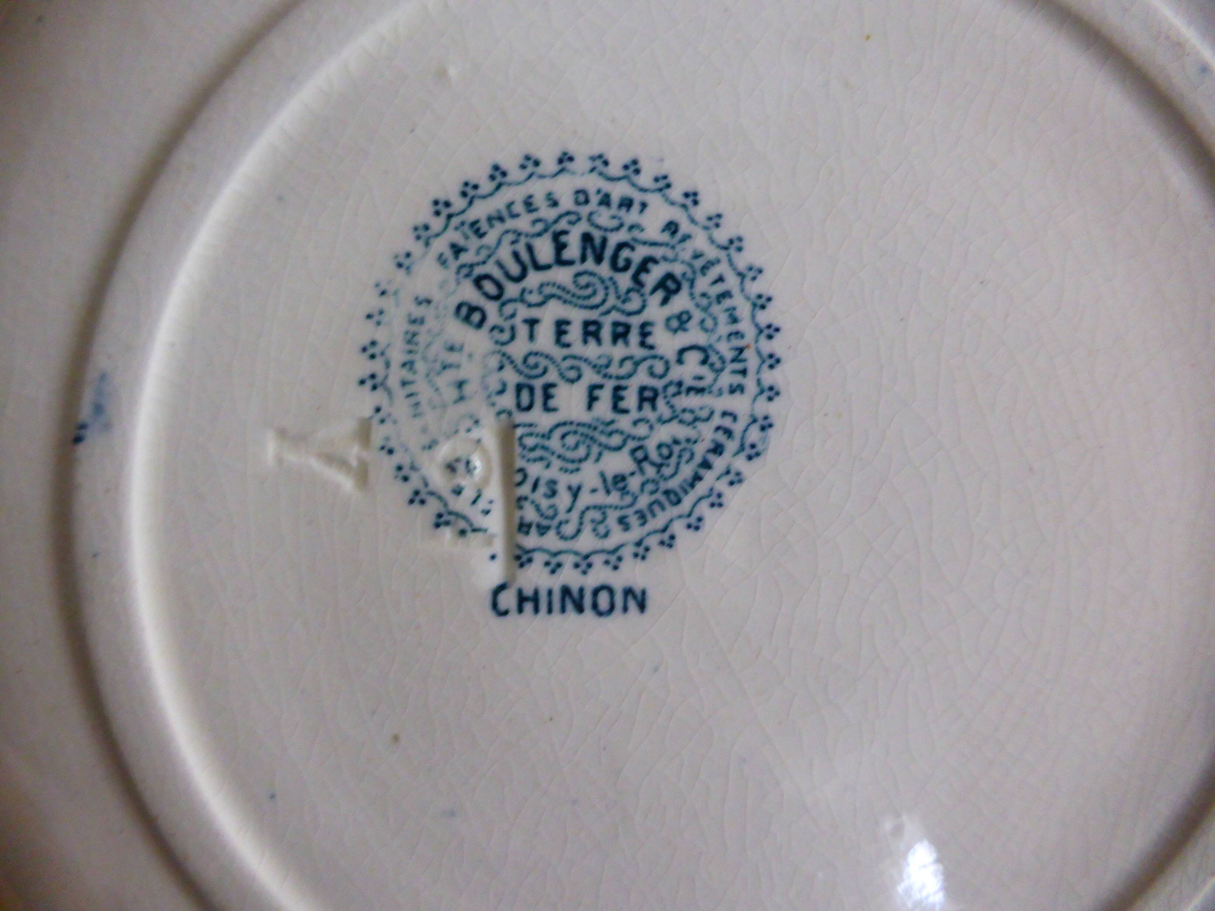 1 deep plate made of Boulanger ironstone model Chinon 221268