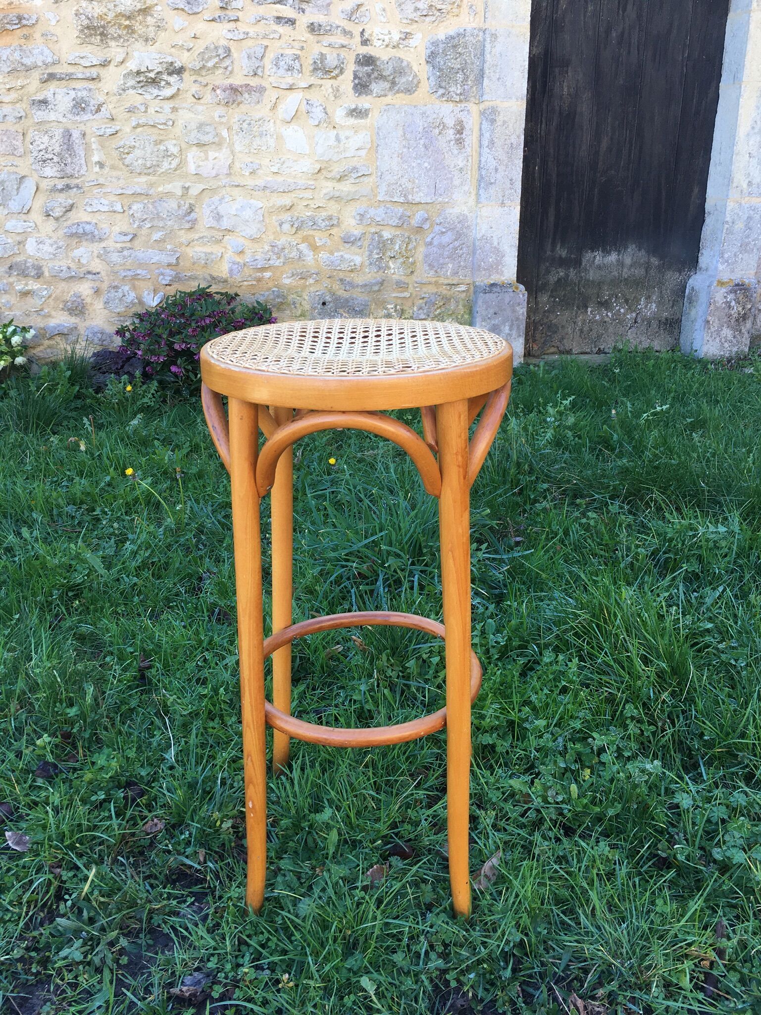 Cane bar and curved wood