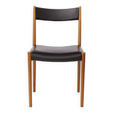 1 of 6 Vintage German Dining Chair by Lübke, 1970s, Beech Wood & Faux Leath